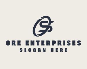 Logistics Company Letter S logo design