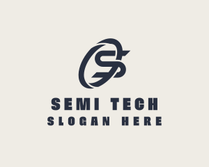 Logistics Company Letter S logo design