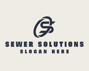 Logistics Company Letter S logo design