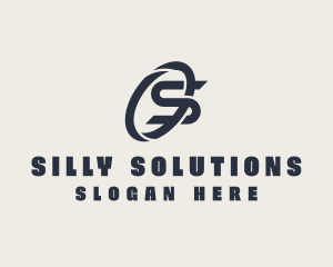 Logistics Company Letter S logo design