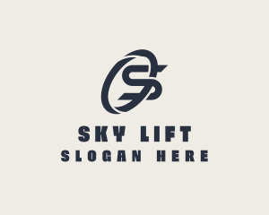 Logistics Company Letter S logo design