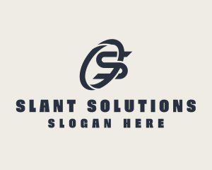 Logistics Company Letter S logo design