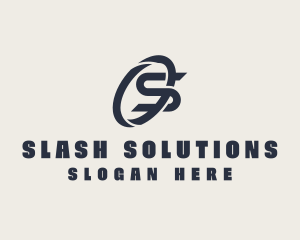 Logistics Company Letter S logo design