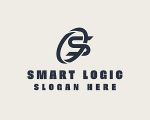 Logistics Company Letter S logo design