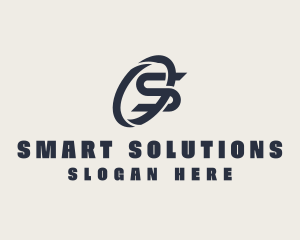 Logistics Company Letter S logo design