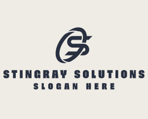 Logistics Company Letter S logo design