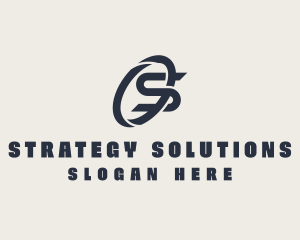 Logistics Company Letter S logo design