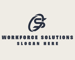 Logistics Company Letter S logo design