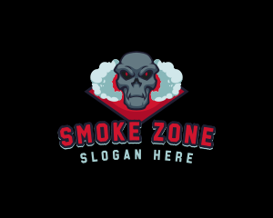  Skull Smoke Gaming logo design