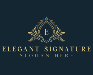 Elegant Ornament Crest logo design