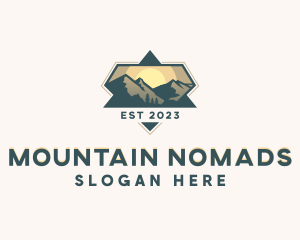 Mountain Hiking Adventure logo design