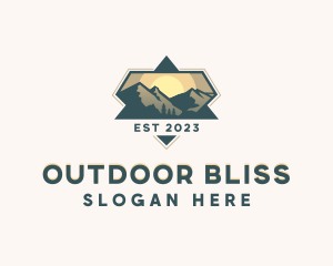 Mountain Hiking Adventure logo design