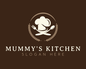 Kitchen Chef Hat Cutlery logo design