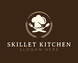 Kitchen Chef Hat Cutlery logo design