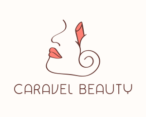 Feminine Beauty Stylist Lipstick  logo design