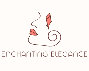 Feminine Beauty Stylist Lipstick  logo design