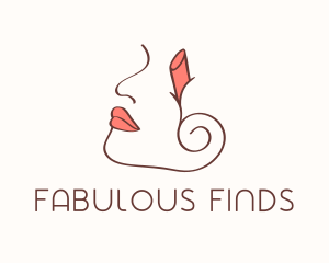 Feminine Beauty Stylist Lipstick  logo design