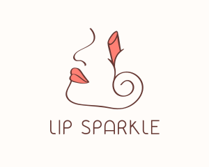 Feminine Beauty Stylist Lipstick  logo design