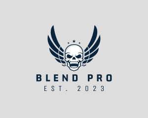 Wing Skull Rider logo design