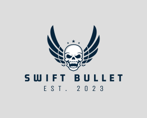 Wing Skull Rider logo design