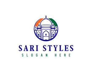 India Taj Mahal Castle logo