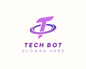 Tech Orbit Letter T logo design