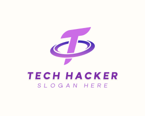 Tech Orbit Letter T logo design