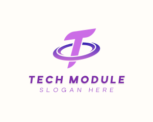 Tech Orbit Letter T logo design