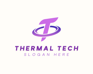 Tech Orbit Letter T logo design