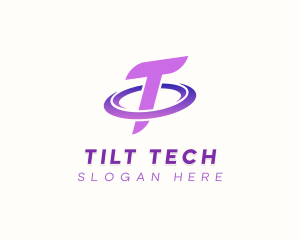 Tech Orbit Letter T logo design