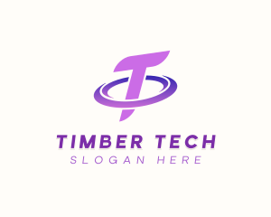 Tech Orbit Letter T logo design