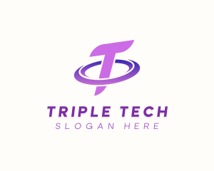 Tech Orbit Letter T logo design