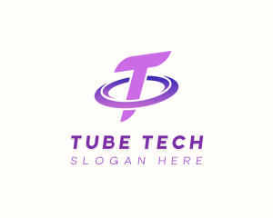 Tech Orbit Letter T logo design