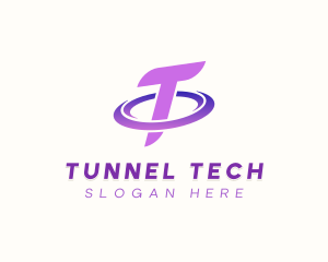 Tech Orbit Letter T logo design