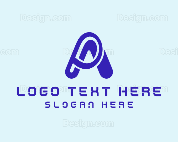 Digital Technology Letter A Logo