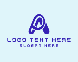 Digital Technology Letter A logo