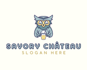 Owl Boba Beverage logo design