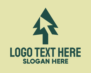 Click - Pine Tree Cursor logo design