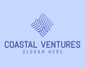 Beach Ocean Wave logo design