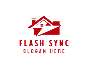 Flash Power House Electrician logo design