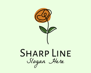 Daisy Flower Line Art logo design