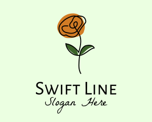 Daisy Flower Line Art logo design