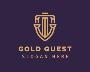 Gold Court Pillar logo design