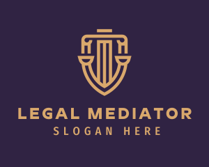 Gold Court Pillar logo design