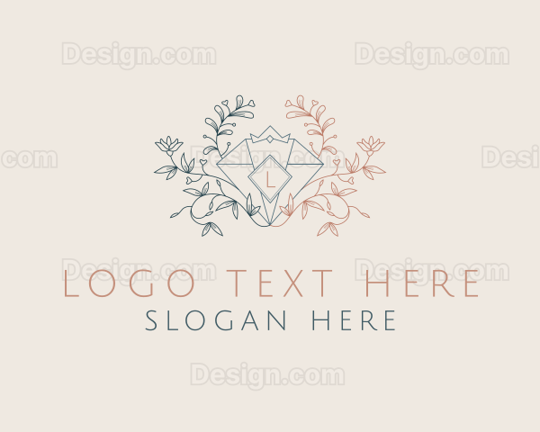 Diamond Floral Jeweler Logo