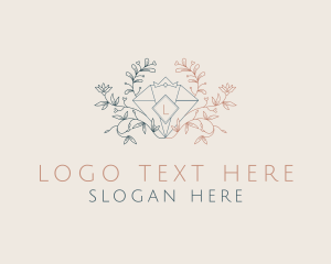 Diamond Floral Jeweler Logo