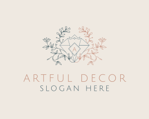 Diamond Floral Jeweler logo design