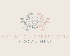 Diamond Floral Jeweler logo design