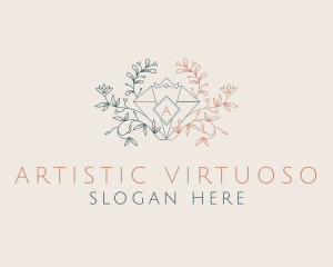 Diamond Floral Jeweler logo design