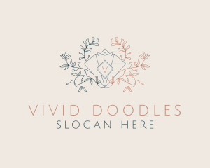 Diamond Floral Jeweler logo design